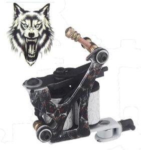 WholeProfessional Tattoo Machine Gun Shader Liner Senior Cast Iron 10 Wrap Coils Весенние инструменты для укладки, набор для макияжа1875740