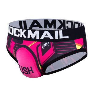 Jockmail brifings erkekler seksi iç çamaşırı pamuklu çizgili moda jockstrap iç çamaşırı külot jm333