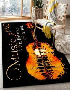 Halılar Müzik Soul Guitar Odası Yatak Odası Zemin Mat Halı Halıları ve Ev Living7466277