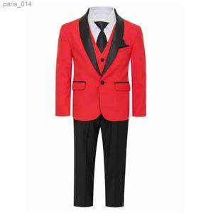 Suits Slim Fit Boys Suit Set 3 Parçası Resmi Vesileyle Sekonluk Blazer Yelek ve Pantolon Düğün Prom Okulu Aktiviteleri İçin Kıyafet