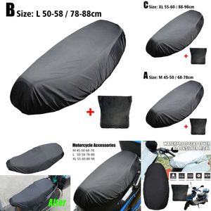 Yeni evrensel yağmur koltuğu esnek su geçirmez örtü UV eyer motosiklet güneş siyah toz aksesuarları