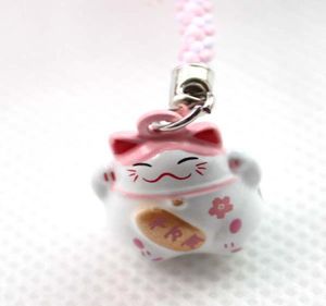 100 шт. Pink Love Maneki Neko Lucky Cat Bell Complece Bess 07 IN8915941