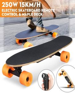 Elektrikli Kaykay Fourwheel Longboard Paten Tahtası Akçaağaç Desk Kablosuz Uzaktan Kontrol Yetişkin Çocuklar İçin Tekerlekler1090768