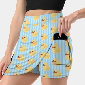 etek sarı ördek! Kadın etek y2k yaz kıyafetleri 2022 kpop tarzı pantolon etek cep ördek ördek sarı ördek sarısı
