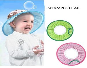 1pcs elastik karikatür bebek su geçirmez duş şapkası bebek kulaklıklar şampuan kapağı gölgeleme şapkası çocuk saç kesim kapakları koruma 6778395