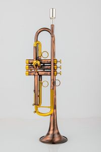 BB trompet melodisi antika bakır pirinç kaplı profesyonel pirinç aletler sert çanta