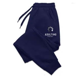 Erkek pantolonları Adling lütfen komik yüklemeyi bekleyin mutlu 18. doğum günü hediyeleri eşofmanlar korkak erkek erkekler pantolon pamuk parti