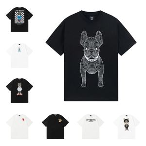 Tasarımcı T Shirtler Erkek Kadın Yaşam İşi Tişörtler Gevşek Tees Üstler Adam Rahat Gömlek Sokak Giyim Şortları Kollu Polos Tshirts S-XL Saf Pamuk Üst French Bulldog
