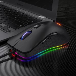 Ratos com fio rgb mouse mecânico para jogos macro programação arma de pressão mouse para jogos de computador mouse com fio usb para computador portátil