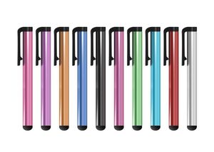 Caneta stylus capacitiva universal para iphone7plus 6s 5 5S caneta de toque para telefone celular para tablet cores diferentes 500 pçslote dhl 3234571