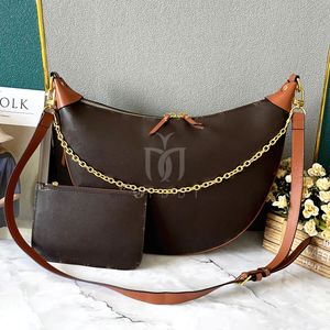 Ayna Kalitesi Hobo Döngü Çanta Tasarımcı Çanta Yarım Ay Çantası Kadınlar Vintage Crossbody Çanta Büyük Kapasite Kruvasan Omuz Çantası Hilal Zincir Çantası Under Emf