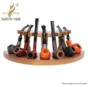 OLDFOX Деревянная подставка для курительной трубки для табака Arch VII для 7 трубок ручной работы из дерева черного ореха fa00707593875