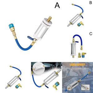 Yeni araba klima yağ/boya enjektörü 30ml 1 oz düşük yan hızlı şırınga kuplör 1/4 adaptör Oiler enjeksiyon Otomotiv Koşullandırma A Z5Z2