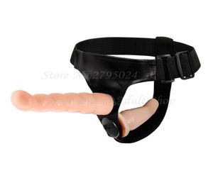 Seks Mağazası Sexo Ultra Elastik Kablo Demet Strap On Dildo Yetişkin Oyun Seks Oyuncakları Kadın Lezbiyen Kısa Strapon Dildos Çift Donglar Y19055515196