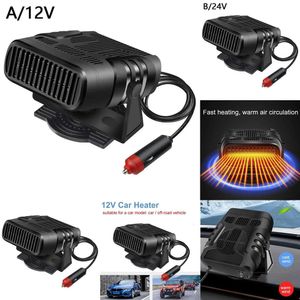 Novo 12v 24v 120w rotação de 360 graus portátil caminhão aquecedor de ar demister ventilador refrigeração pára-brisa acessórios interiores do carro secador f3m5