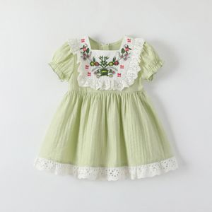 Çocuk Bebek Kız Elbise Yaz Yeşil Giysiler Yetişkinler Giyim Bebek Çocuk Çocukları Kızlar Mor Pembe Yaz Elbise R0NV#