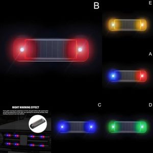 Новый 5 цветов автомобильный солнечный светодиодный ночной светильник для мотоцикла, электромобиля, велосипеда, задний фонарь, анти-задний стробоскоп, предупреждение X1y4