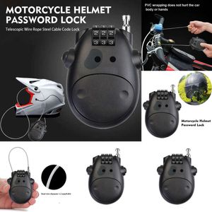 Nova motocicleta cabo de aço lage hine anti capacete segurança bicicleta carro portátil bloqueio carrinho bebê roubo y1g9