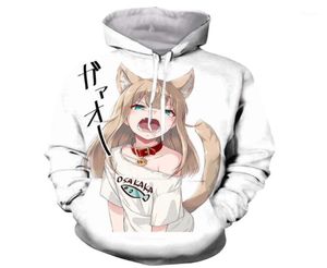 Anime neko gato menina 3d hoodies galáxia espaço goku vegeta impressão streetwear masculino feminino moletom pullovers122633640996