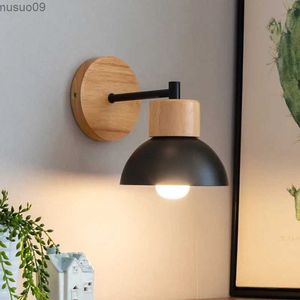 Duvar lambası İskandinav yaratıcı duvar lambası LED ahşap aydınlatma fikstürü oturma odası göz koruması okuma yatak odası başucu ev dekor aydınlatma
