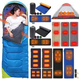 USB Isıtma Uyku Mat Dış Mekan Elektrikli Isıtma Pedleri 3 Seviyeli Ayarlanabilir Kamp Çadırı Uyku Yatağı Termalpad Ayak Isıl 240223