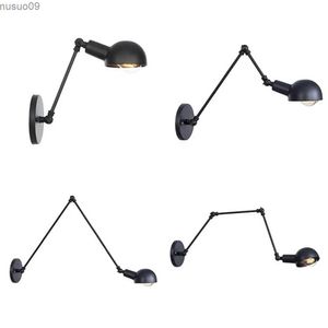 Duvar lambası Endüstriyel Ayarlanabilir Uzun Salıncak Kol Lambası Fikstür Vintage Edison Ampul Wandlamp Lamparas De Pared Işıklar Lampen Sconce