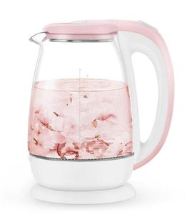 Розовый стеклянный автоматический электрический чайник 18 л, 1500 Вт, водонагреватель, чайник для кипячения, кухонный прибор, контроль температуры21682174505