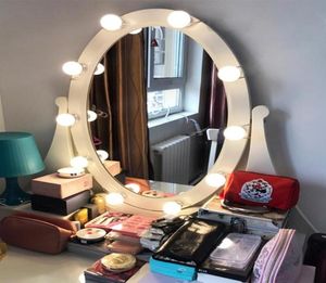 10 светодиодных лампочек, зеркало для макияжа, комплект светодиодных лампочек, косметические зеркала для макияжа, лампа с регулируемой яркостью, комод, лампа 8983507