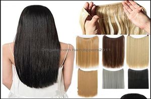 Продукты для наращивания волос с микрокольцами 22 26 дюймов, прямой синтетический высокотемпературный шелковый уток, 17 цветов HL92I6204958
