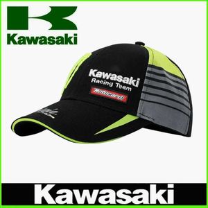 Бейсбольная кепка мотоцикла Kawasaki Регулируемая шляпа Kawasaki Хлопковая шляпа папы Мужская спортивная шляпа на открытом воздухе Модная шляпа от солнца J240305