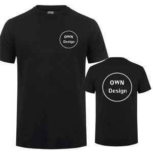 Özel Tasarım T Shirt Kendi Erkekler Sıradan Tees Pamuk Kısa Kollu Serin Üstler Özelleştirilmiş Tshirt 240228