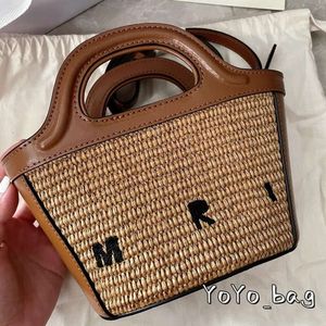 Tasarımcı Çanta Straw Weave Mini Tropicalia Micro Raffias Omuz Çantaları Kadın Plaj Lüks El çantası Çapraz Vücut Tates Erkek Debriyaj Seyahat Rattan