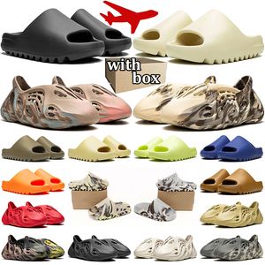 With Box slides Designer sandal slipper sliders for men women Onyx Bone Ink Yellow sandals slide pantoufle mens womens slippers trainers