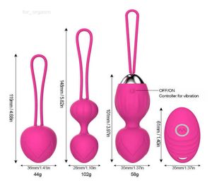 2022Kegel toy10 Скоростные вибратор-шарики Ben wa ball Вибратор для точки G Беспроводной пульт дистанционного управления Вагинальная затяжка Упражнения для секса для женщин Q05038167