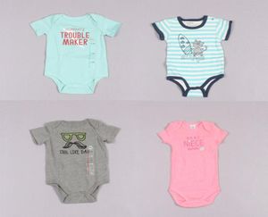 Apuramento verão bebê macacão de manga curta recém-nascidos meninos macacão infantil uma peça roupas meninas macacão cor misturada z6055027
