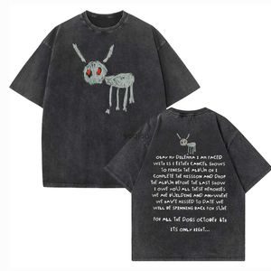 Tüm köpekler için erkek tişörtleri yeni albüm drake t gömlek vintage yıkanmış büyük boy anime büyüsü ve kaslar tişört% 100 pamuk