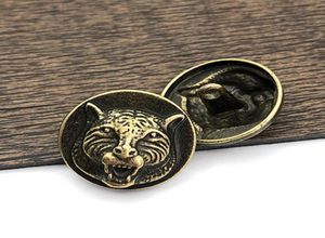 Botão de cabeça de tigre de metal vintage animal tigre diy costura botões de roupas para casaco camisa sweater1591712