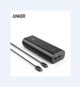 Anker PowerCore 20100 мАч Power Bank Быстрая зарядка 5V6A 30W Аккумулятор PowerIQ 24A Powerbank USB-зарядное устройство для телефонов-планшетов9843550