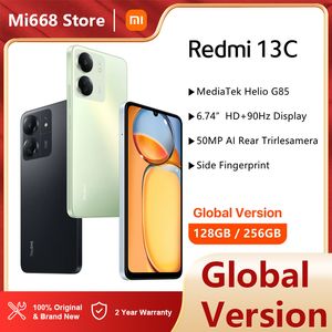 Глобальная версия Xiaomi Redmi 13C NFC Смартфон 50-мегапиксельная камера 128 ГБ 6,74 дюйма 5000 мАч с высокой пропускной способностью Mediatek Helio G99 18W PD Зарядка