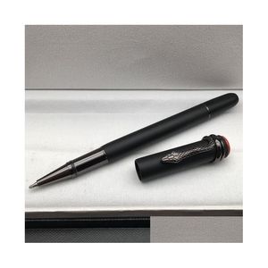Beyaz Kalem Toptan Fiyat Mat Siyah Metal Silindir Top Kalem Yılan Klip Ofis Kırtasiye Malzemeleri Luxurs Erkekler Yazma Kalemler Yok Dhuim