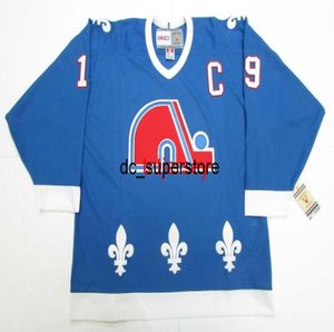 Ucuz Özel Joe Sakic Quebec Nordiques Vintage CCM Hokey Jersey Dikiş Herhangi bir Sayı Adını Ekle Erkek Çocuk Hokey Formaları XS5XL4753604