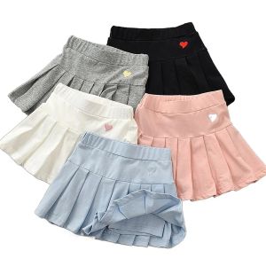 Vestidos de verão saia curta mulheres saias plissadas meninas tênis skorts escola crianças treinamento dança lovey crianças saia com shorts segurança