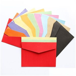 Бумажные изделия оптом 17,5X12,5 см/6,9X4,9 дюйма 50 шт./лот однотонные изделия из крафт-бумаги Поздравительная открытка Открытка с благодарственными письмами Env Dhwaj