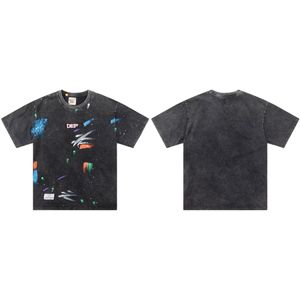 Camiseta feminina designer masculino manga curta estilo hip-hop preto versátil tamanho asiático S-XL