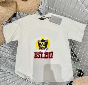 Футболки Детские футболки Летние футболки Топы Футболки с буквенным принтом для маленьких мальчиков и девочек Модные дышащие стили детской одежды 240306