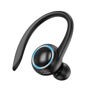 Беспроводная Bluetooth-гарнитура с одним ухом, подвесная, для одного спортивного бега, мобильного телефона, универсальный A1S +, классический черный, с одним ухом