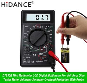Volt amp için hidance mini lcd dijital multimetre ohm test cihazı metre voltmetre ampermetre aşırı yük koruması