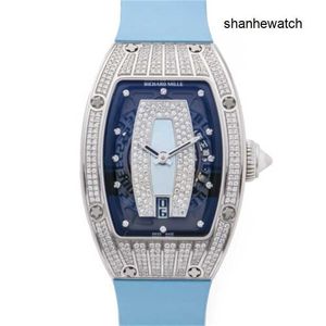 Мужские часы Нарядные часы RM Watch RM007 Автоматические часы Швейцарские наручные часы RM007 ЧАСЫ С АЛМАЗНЫМ ПАВЕ БЕЛОГО ЗОЛОТА RM007 COM003133