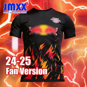 JMXX 24-25 RBL Leipziges Ateşli Özel Futbol Formaları Stilleri Erkek Üniformaları Jersey Man Futbol Gömlek 2024 2025 Fan Versiyonu