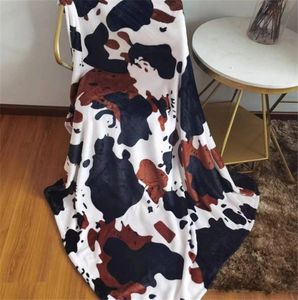 Одеяла Французское плюшевое одеяло Ворсовое одеяло с коровьим принтом Летнее мягкое офисное одеяло